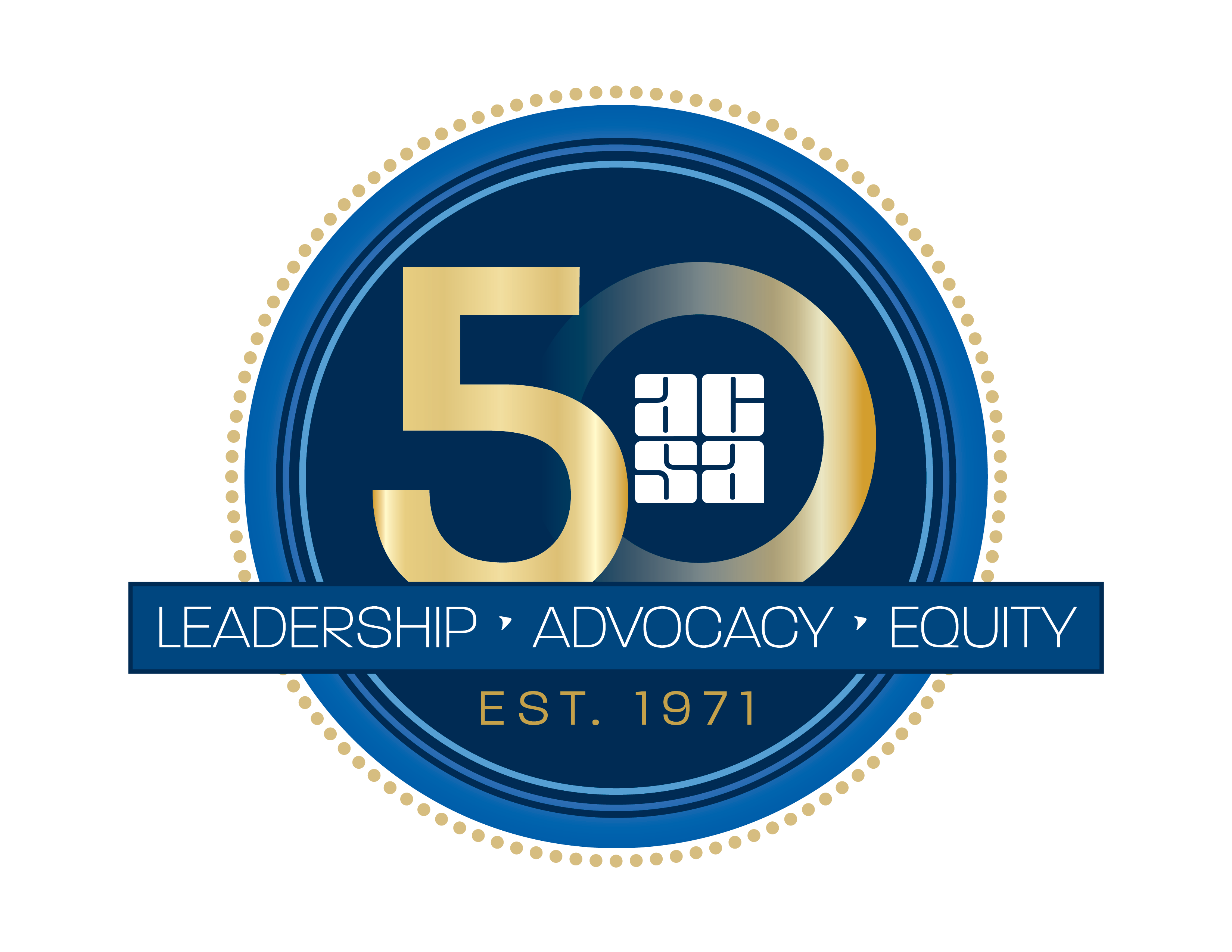 ACSA's 50th anniversary logo.